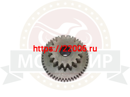 Шестерня эл. стартера двойная GY6 125/150 49Z-17Z (отв. d10мм) (052QMI0-090000300) (НАБОР) Шестерня эл. стартера двойная GY6 125/150 49Z-17Z (отв. d10мм) (052QMI0-090000300) (НАБОР)