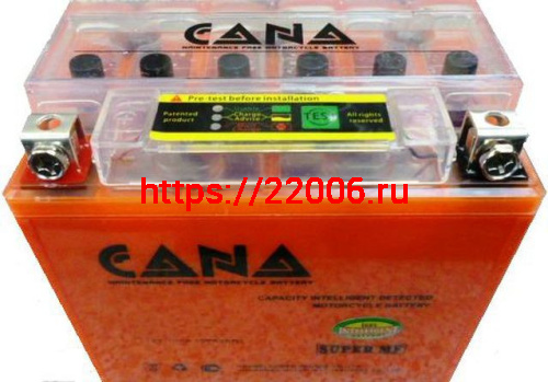 Аккумулятор CANA гелевый 12v/4hr YTX4L-BS - orange (60EN, iGel, 114*71*86, 1,385кг, -) тест 10 Аккумулятор CANA гелевый 12v/4hr YTX4L-BS - orange (60EN, iGel, 114*71*86, 1,385кг, -) тест 10