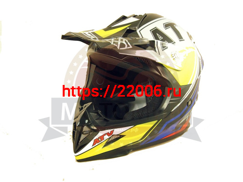 Шлем кроссовый YM-915 "YAMAPA", бело-синий, бело-красный, черно-желтый, размер L