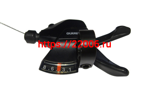 Шифтер Shimano Altus M315, правый, 8 скоростей, трос 2050мм, ESLM3158RA Шифтер Shimano Altus M315, правый, 8 скоростей, трос 2050мм, ESLM3158RA