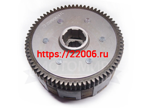 Барабан сцепления CB250 см3 Zongshen ZS 174MN-3 в сборе (8 паз+8 полупаз) 6 болт 7 дис 6 (100202872) фото 2 Барабан сцепления CB250 см3 Zongshen ZS 174MN-3 в сборе (8 паз+8 полупаз) 6 болт 7 дис 6 (100202872) фото 2