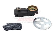 Редуктор LIFAN 139F-2 в сборе с автомат.сцепл. (3 к 1, + звезда 54 T8F,  + цепь 116 T8F в компл)(LIFAN оригинал)